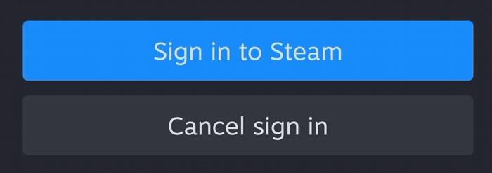 Step 3 - Tap Sign in to Steam to approve the request.